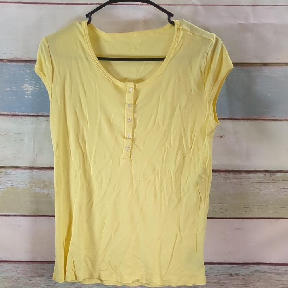 Sunny Yellow Short Sleeve Women's Top